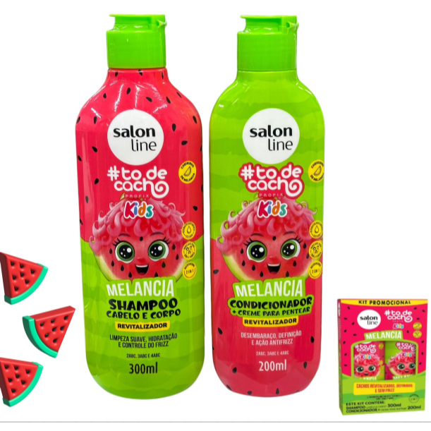 Kit Shampoo 300ml e Condicionador 200ml Salon Line #Todecacho Melancia ...