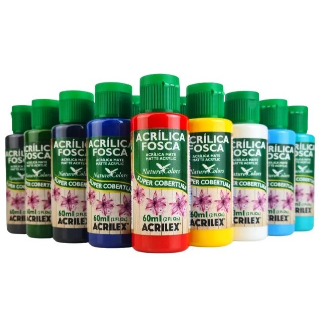 Tinta Acrílica Fosca 60ml - Escolha a Cor - Acrilex