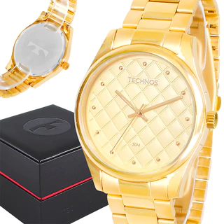 Relógio Feminino Technos Dourado Original 1 Ano de Garantia