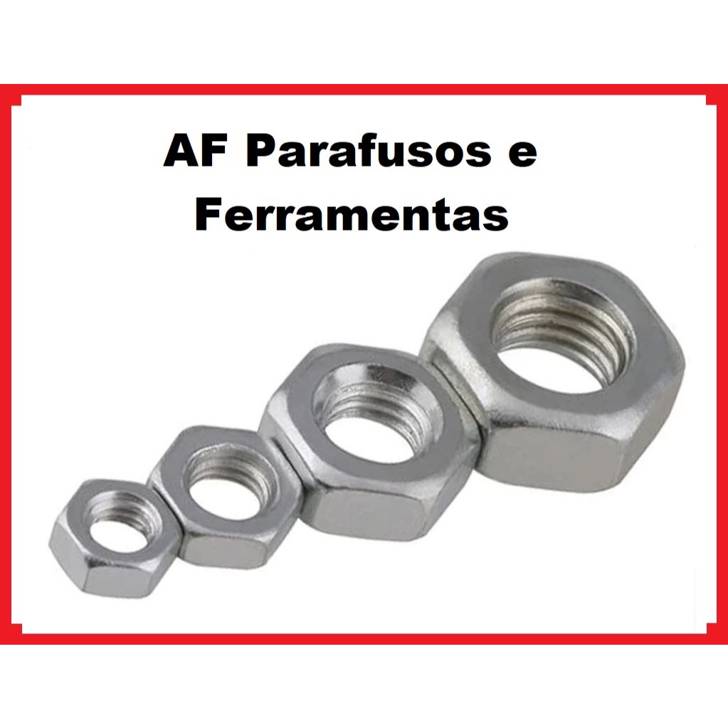 Porca Sextavada Zincada Milimetro Tamanhos Variados