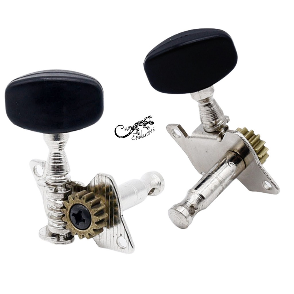 Kit 4 Tarraxas Para Ukulele Royal Kl Music Preta