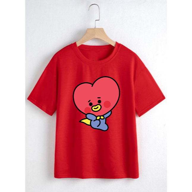 Camiseta Infantil K-pop Bts-Bt21-100% Algodão | Shopee Brasil
