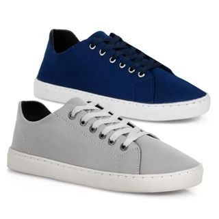 Kit 2 Tênis Casual Masculino Confortável Dia a Dia Solado Costurado