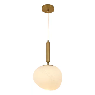 Luminária Pendente Bronze Bola Vidro Branco Sindora 23×18cm Adicionar aos favoritos DCD04030