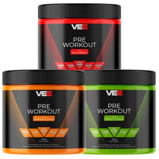 Pré-Treino Pre Workout Original 300g Beta-Alanina Tirosina Palatinose Taurina Arginina - VEE