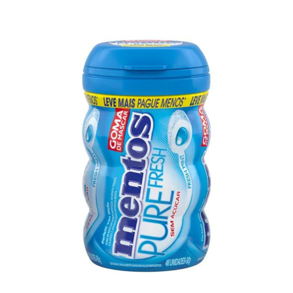 Chiclete Mentos Pure Fresh Mint Big Garrafa 46p - 92g | Shopee Brasil