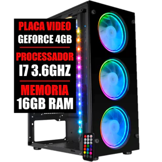 Pc Gamer Intel Core I7 3.6Ghz / Placa Video GeForce 4Gb / 16gb Ram / Ssd 480gb
