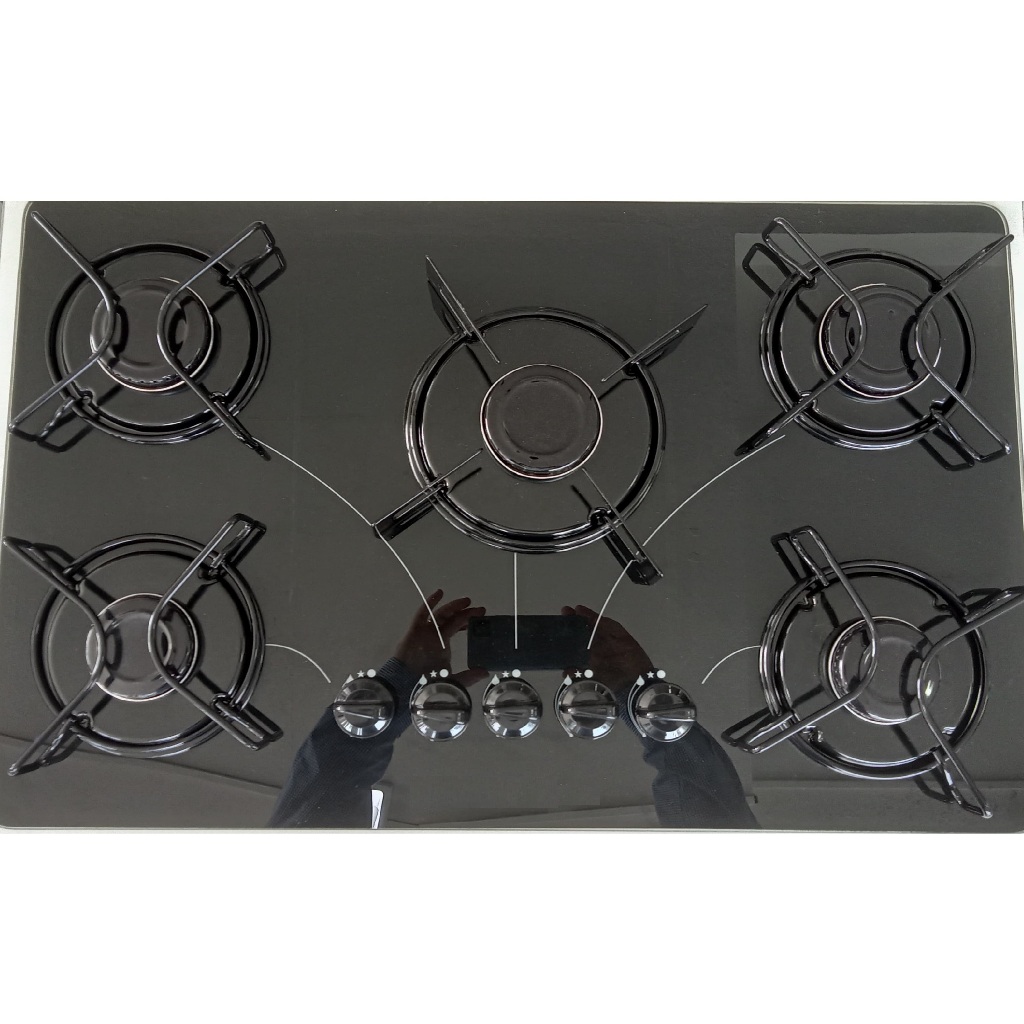 Fogão Cooktop A Gás 5 Bocas Acendimento Manual - Outlet
