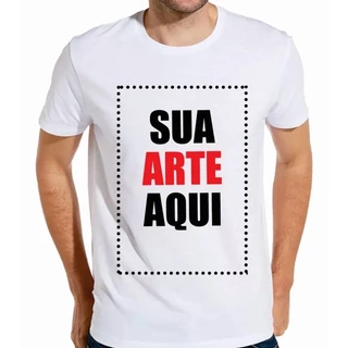 Camiseta Personalizada Unisex - Com Sua Estampa, Logo, Arte Sua Estampa -