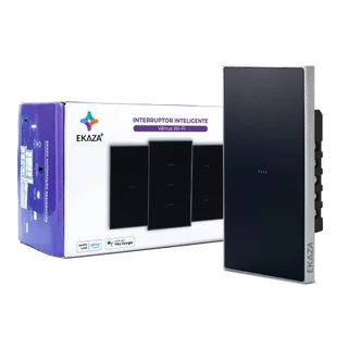 Interruptor Inteligente Wi-fi Touch Screen Automação Preto Bivolt Alexa | Google