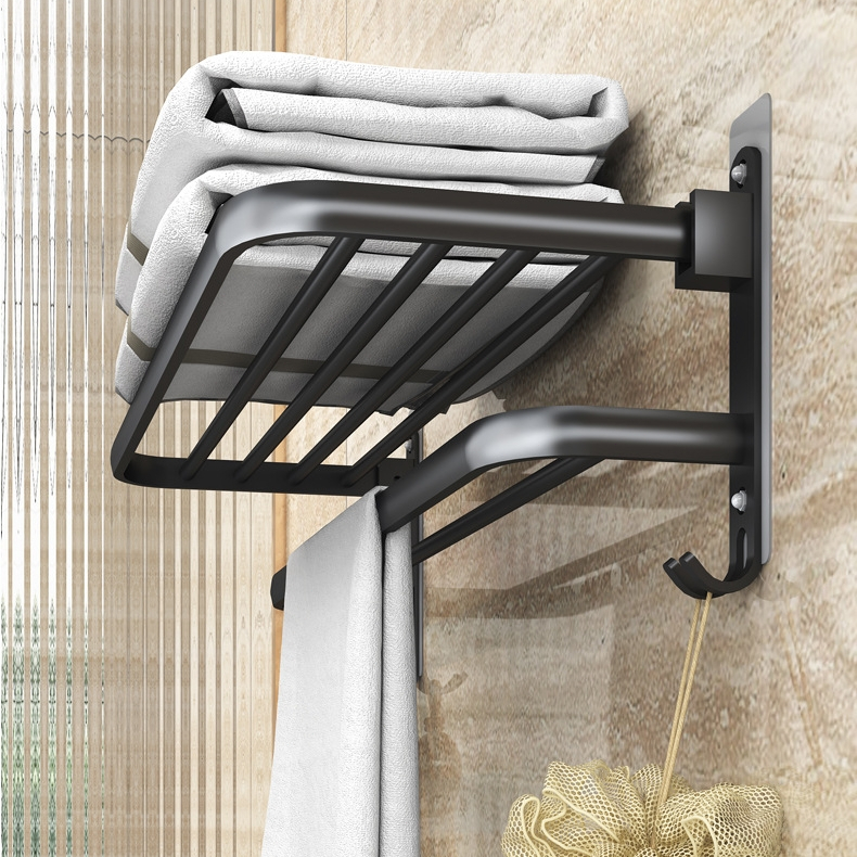 Suporte Banheiro Porta Toalha Toalheiro De Banho Duplo Adesivo Sem Furo Premium