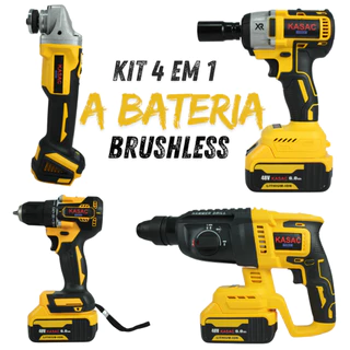 Kit Multi Ferramentas 4 Em 1 Com 2 Bateria 48v Brushless