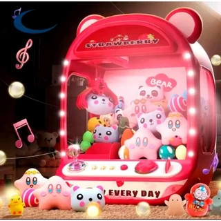 Maquina de diversão brinquedo pega ursinho doces brinquedo garra vem com moedinhas ursinhos e bolinhas diversão garanti