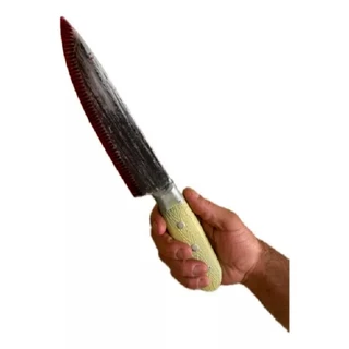 Faca Falsa Escovada Plástico Para Fantasia Festas Halloween