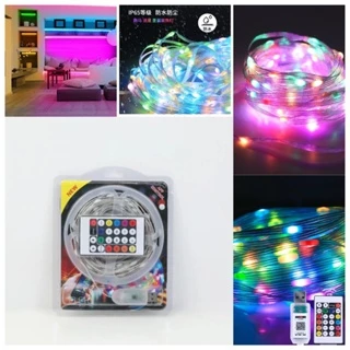 Fita de Led RGB 5 / 10 / 20 Metros 100 LED Com Controle, Aprova D'Agua 6881 6880 7118