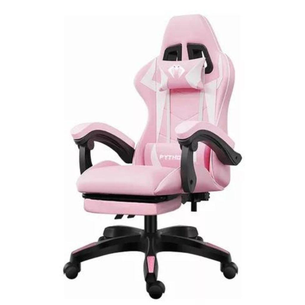 デスクチェア pinkman Cadeira Gamer Ergonômica Escritório Python Fly X12 Pro Cor Rosa