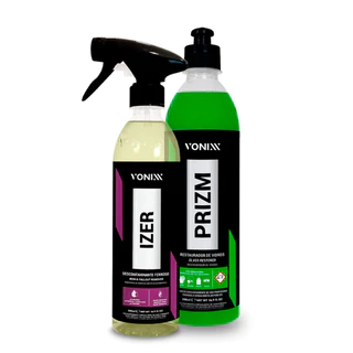 Kit Vonixx Prizm + Izer Tira Manchas Vidro Descontaminante Ferroso 500ml