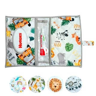 Porta Fralda Lenço Umedecido Pomada Portátil Para Bebê Menina Menino em Oferta na Shopee