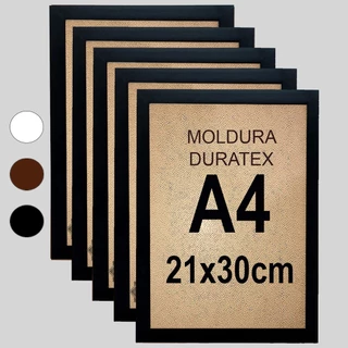 Kit 10 unidades Moldura Quadro A4 21x30 com Duratex para Decoração, Fotos