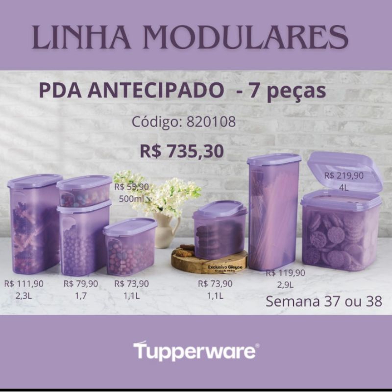 Kit Tupperware Modular 7 Peças. | Shopee Brasil