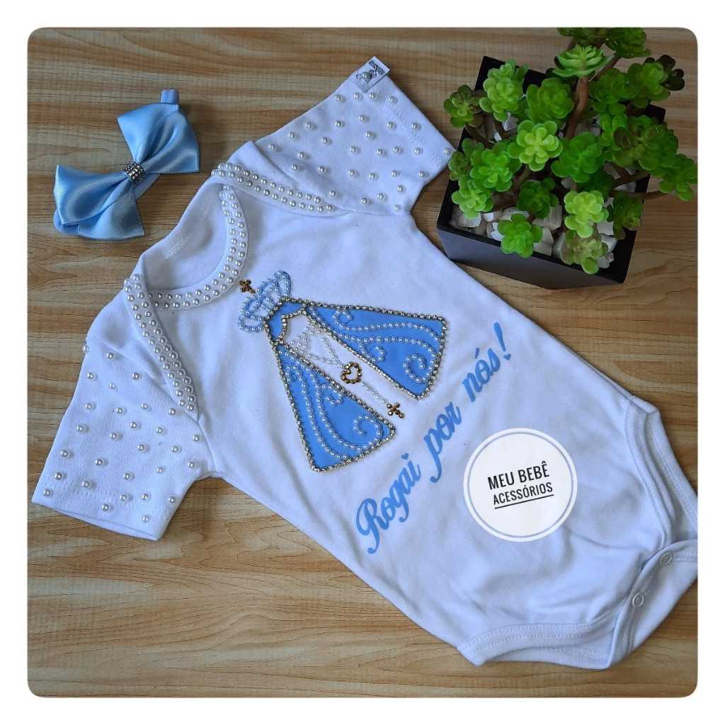 Body Infantil Personalizado Para Bebê Nossa Senhora Aparecida
