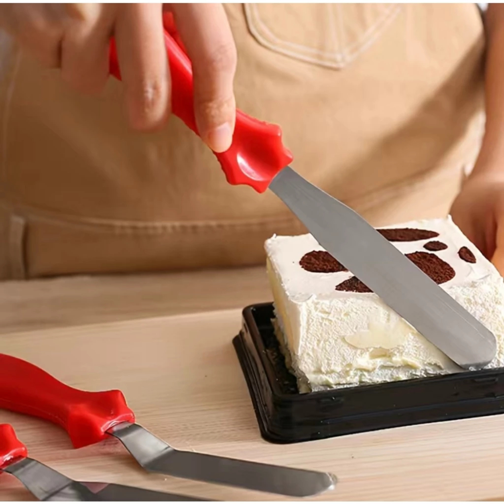 Kit 3 Espátulas Confeiteiro Para Bolos Decorados Pão Em Inox