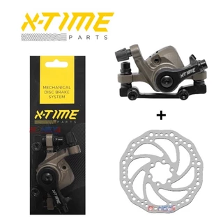 Pinça de Freio a Disco Mecânico X-Time Traseiro Dianteiro Com Pastilhas e Disco