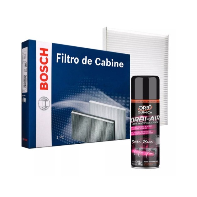 Kit Filtro Ar Condicionado Bosch + Higienizador Argo Cronos Uno Way ...