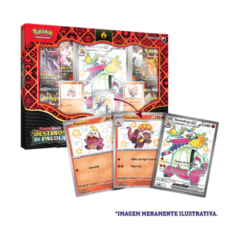 Box Pokémon TCG Iniciais De Paldea Skeledirge, Quaquaval ou Meowscarada Boosters Destinos de Paldea
