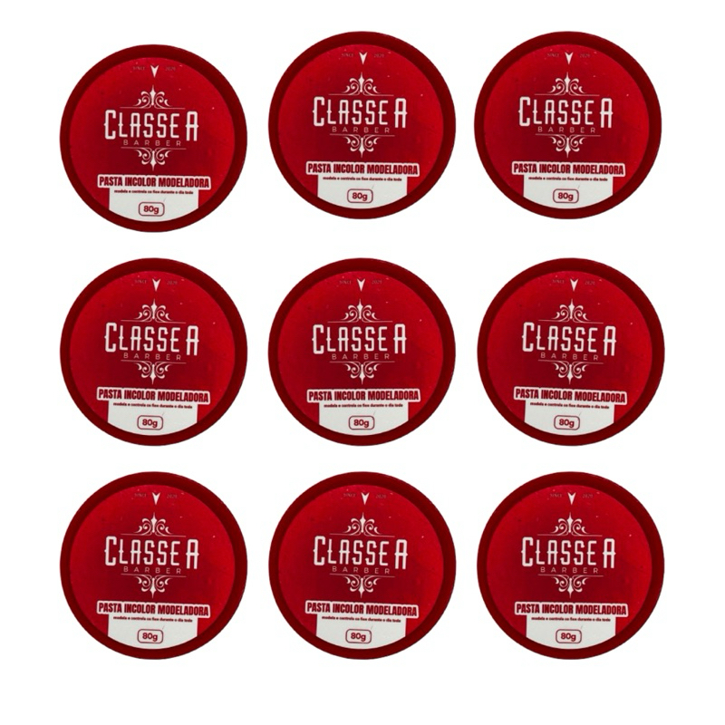 kit 9 Pasta Incolor 80 G Classe A | Shopee Brasil
