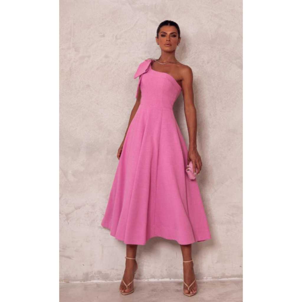 vestido mídi rodado