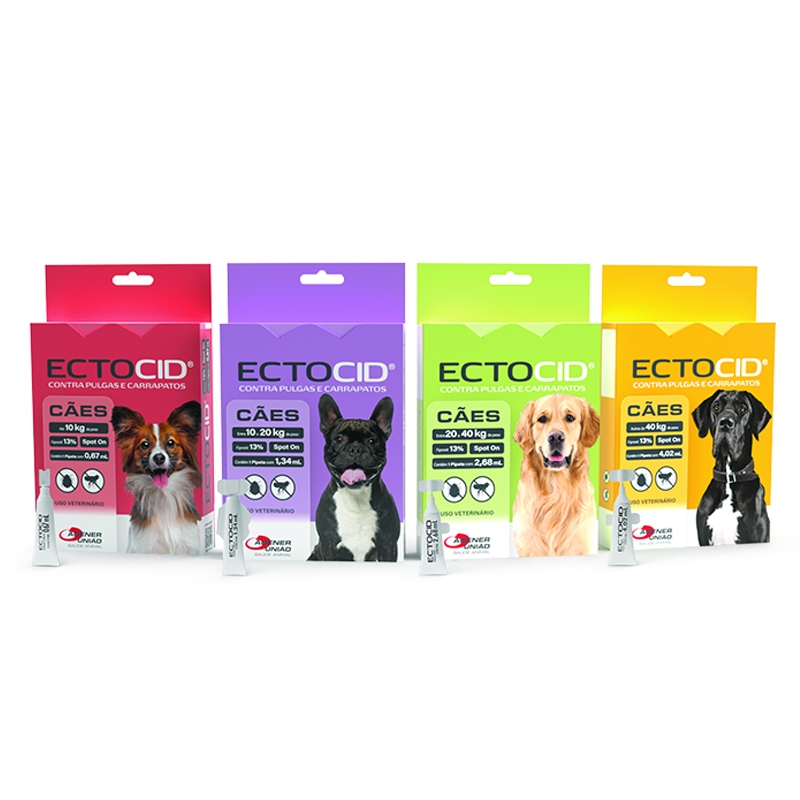 Ectocid Antipulgas E Carrapatos para Cães - Agener - Todos os tamanhos