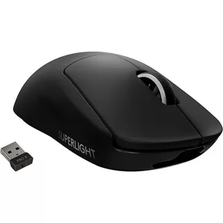 Mouse Gamer Sem Fio Logitech G PRO X SUPERLIGHT com Tecnologia LIGHTSPEED, Ultraleve 63g, 5 Botões Programáveis, Sensor HERO 25K e Bateria Recarregável - Compatível com POWERPLAY - Preto