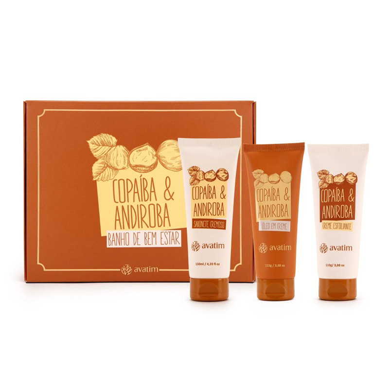 Kit Banho de Bem Estar Copaíba e Andiroba Avatim | Shopee Brasil