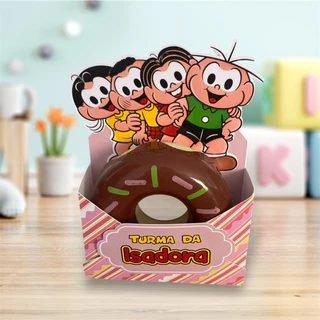 Porta donuts e mini donuts personalizados Turma da Mônica