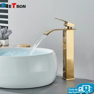 Torneira Gourmet Monocomando Para Banheiro e Cozinha Alta Quente E Fria de Luxo