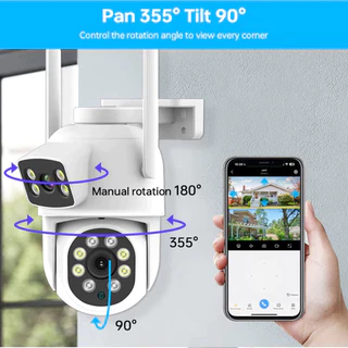 Câmera IP Sem Fio Câmera Segurança WiFi 360° Grau Noturna Voz Bidirecional APP YOOSEE