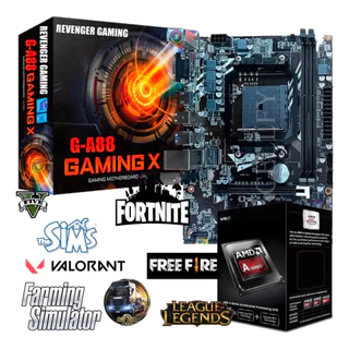 Kit Upgrade Gamer - Placa de Vídeo 2GB + AMD A10 + Placa Mãe + 8GB de RAM