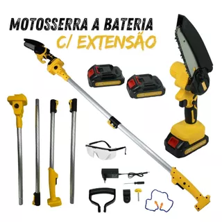 Motopodador De Galhos Motosserra A Bateria 25V + Cabo Extensor 3 Metros