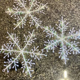 10 PACOTES COM 3 UNIDADES CADA TOTAL 30 UNIDADES ENFEITE FLOCOS DE NEVE FROZEEN DECORAÇÃO DE NATAL (LL-J014)