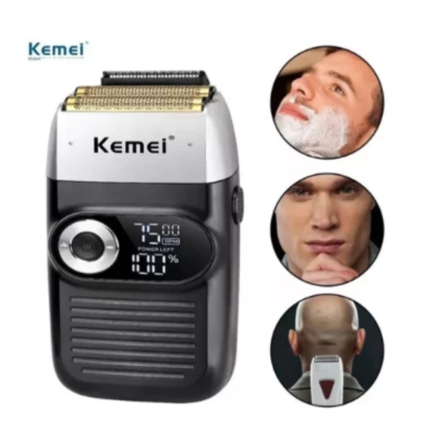 Maquina Kemei Km 2026 Shaver Sem Fio Bivolt Recarregável