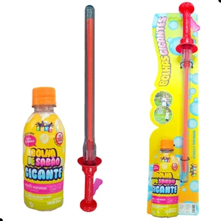 Lança Bolhas De Sabão Gigante Espada Crianças + Refil 300 ml