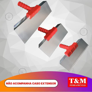 Kit Desempenadeira Rodo Lisa 27cm, Lisa 35cm, Dentada 27cm