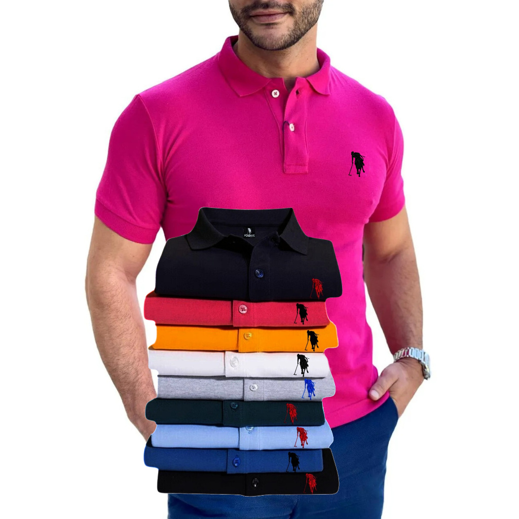 Camisa Gola Polo 18 Cores Masculina ORIGINAL