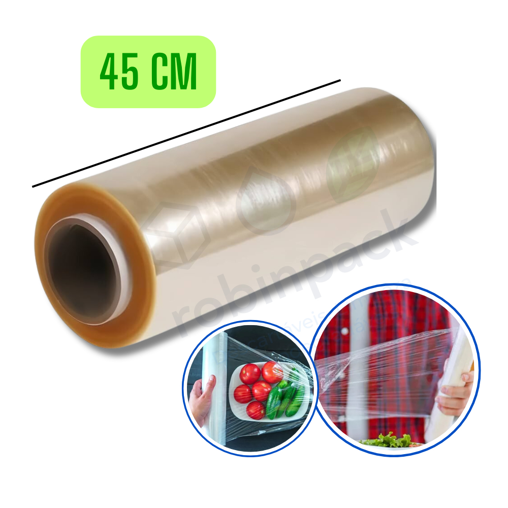 Bobina plástica rolo PVC 45cm 300 metros
