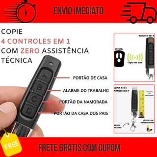 Controle de Portão Eletrônico Universal 433mhz 4 em 1