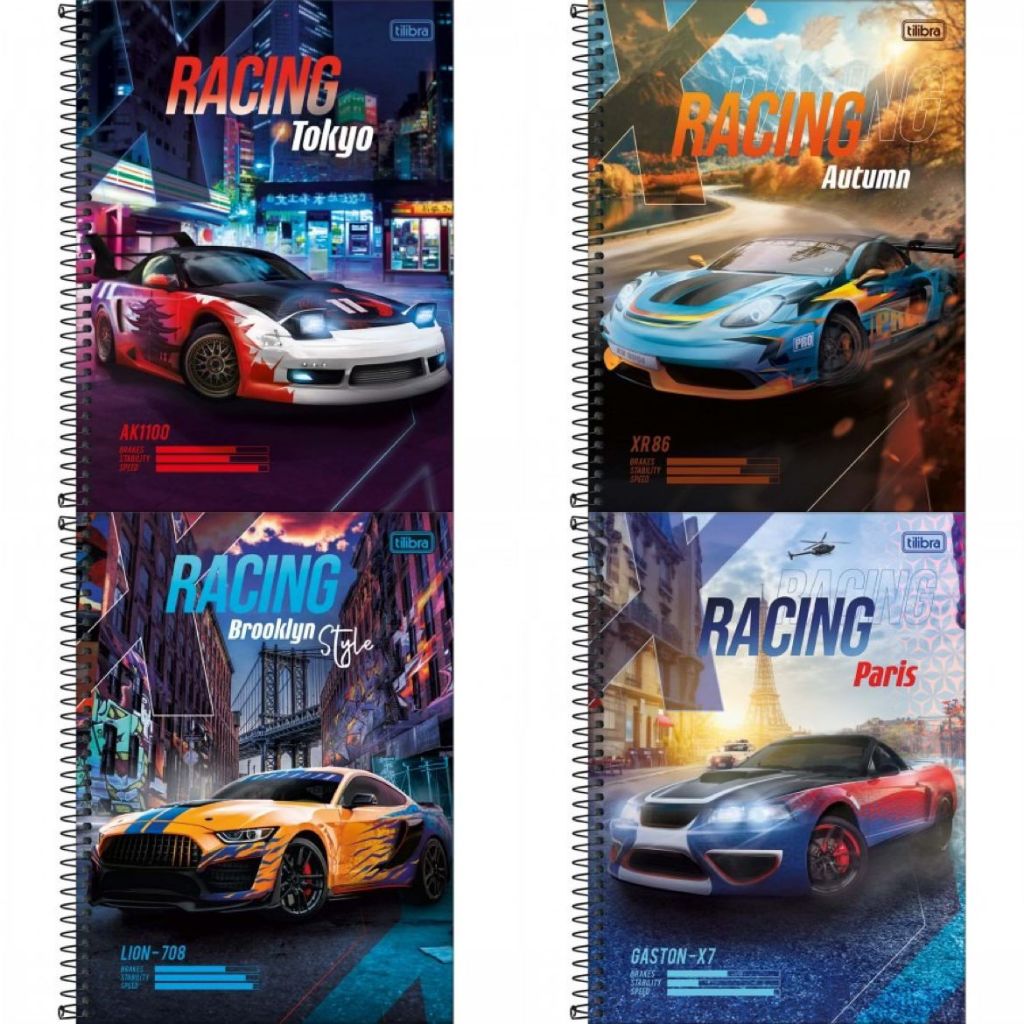 Caderno Universitário diversas capas A4 200mm x 275mm 256/320 folhas X ...