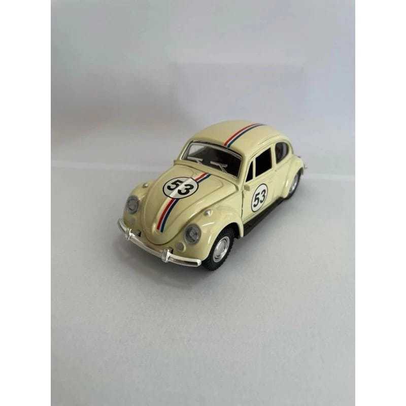 Miniatura Volkswagen Fusca Herbie 53 Branco Ícone de Estilo e Pensado em em Cada Detalhe