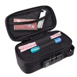 Estojo com Senha - estojo case rigida para kit com divisórias e senha combinação
