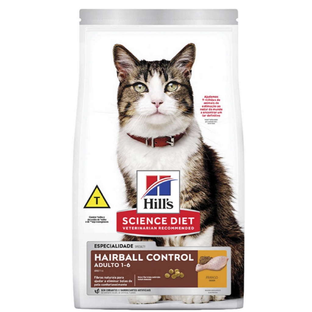 Ração Hills Para Gatos Adultos Controle De Bola De Pelos 7,03kg ...
